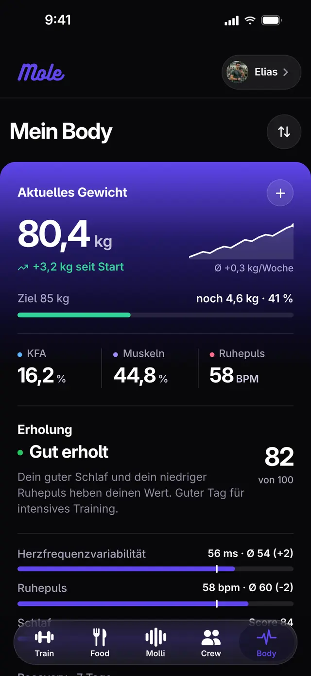 Mole App: Body & Recovery