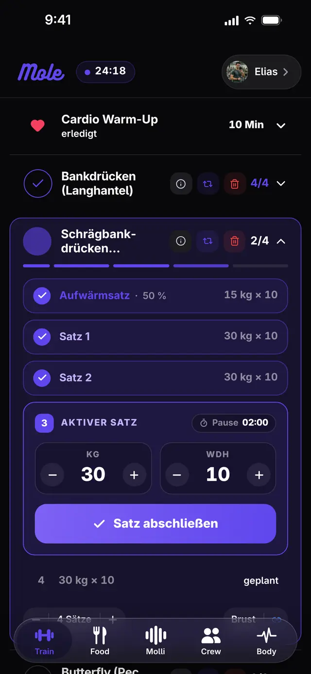 Mole App: Live Tracking